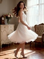 Romantic A-Line Wedding Dress with Chapel Train - Strapless Sweetheart Neckline in Soft Tulle | Custom Made